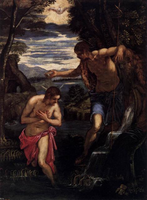 Tintoretto: Baptism of Christ (Krisztus keresztsége)
